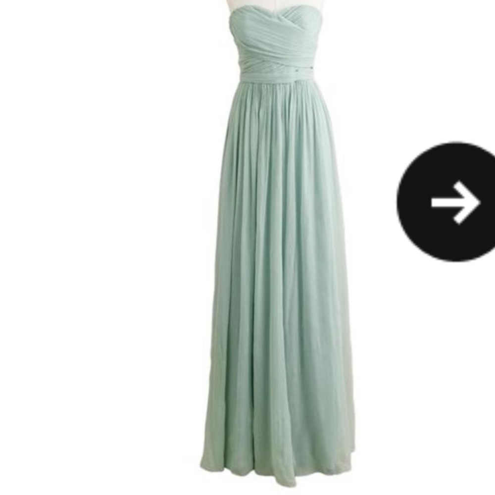 Jcrew Bridesmaid Arabella dress in dusty green